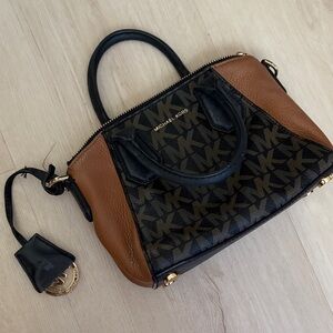 Michael Kors Black and Brown Satchel